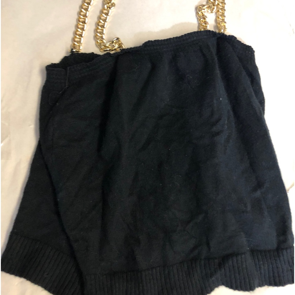 Fashion Nova metal chain straps crop top size M
